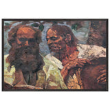 Confession of the Peasant (Composition with Self-Portrait) by Octav Bancila, framed poster
