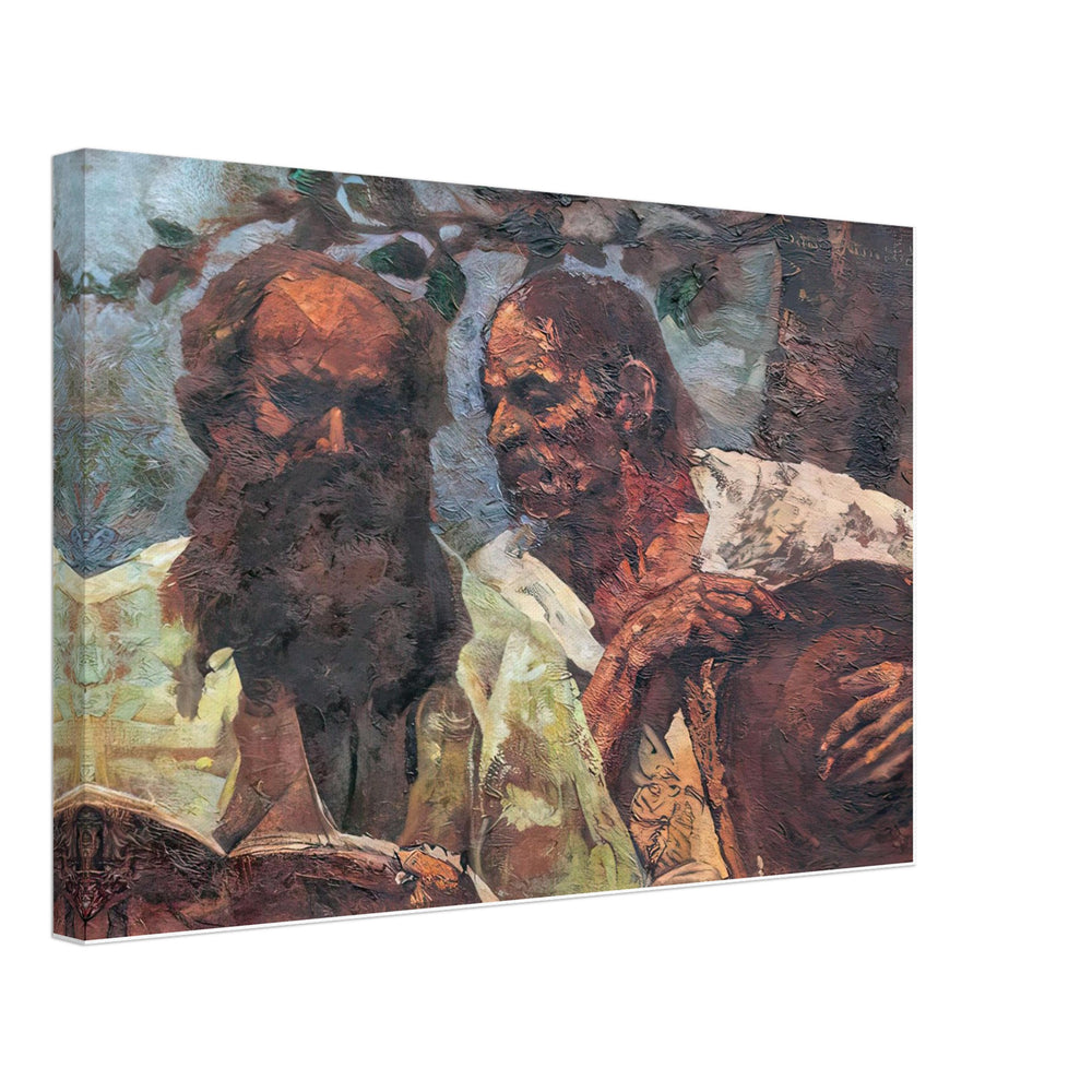 Confession of the Peasant (Composition with Self-Portrait) by Octav Bancila, canvas