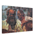 Confession of the Peasant (Composition with Self-Portrait) by Octav Bancila, canvas