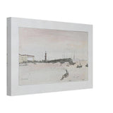 Construction of the Palace Bridge by Anna Ostroumova-Lebedeva, canvas, view 2