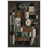 Construction with Belltower by Joaquin Torres Garcia, framed poster, view 2