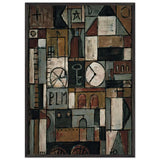 Construction with Belltower by Joaquin Torres Garcia, framed poster, view 3