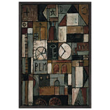Construction with Belltower by Joaquin Torres Garcia, framed poster