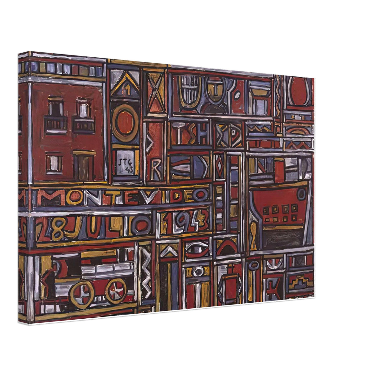 Constructive Composition by Joaquin Torres Garcia, canvas