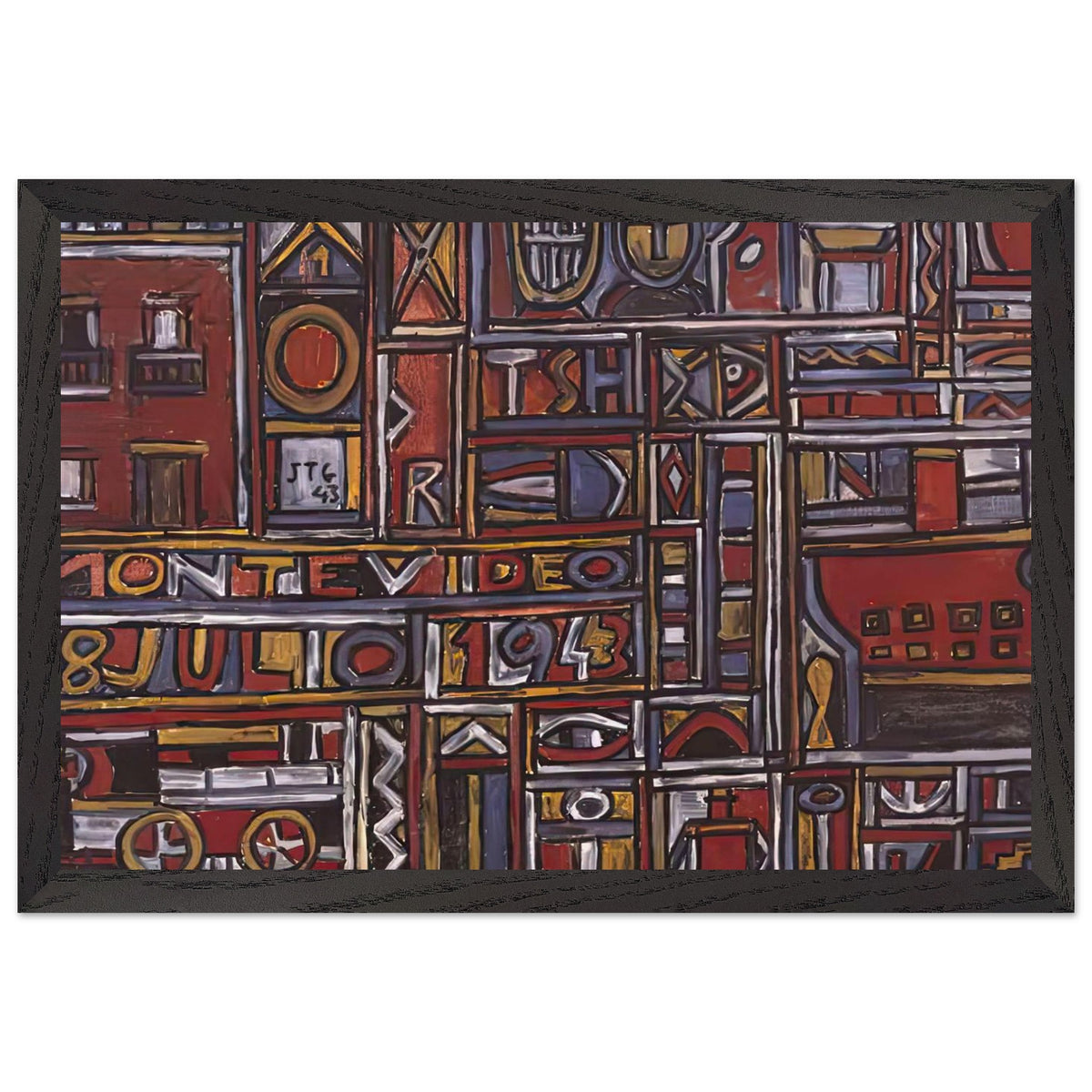 Constructive Composition by Joaquin Torres Garcia, framed poster, view 2