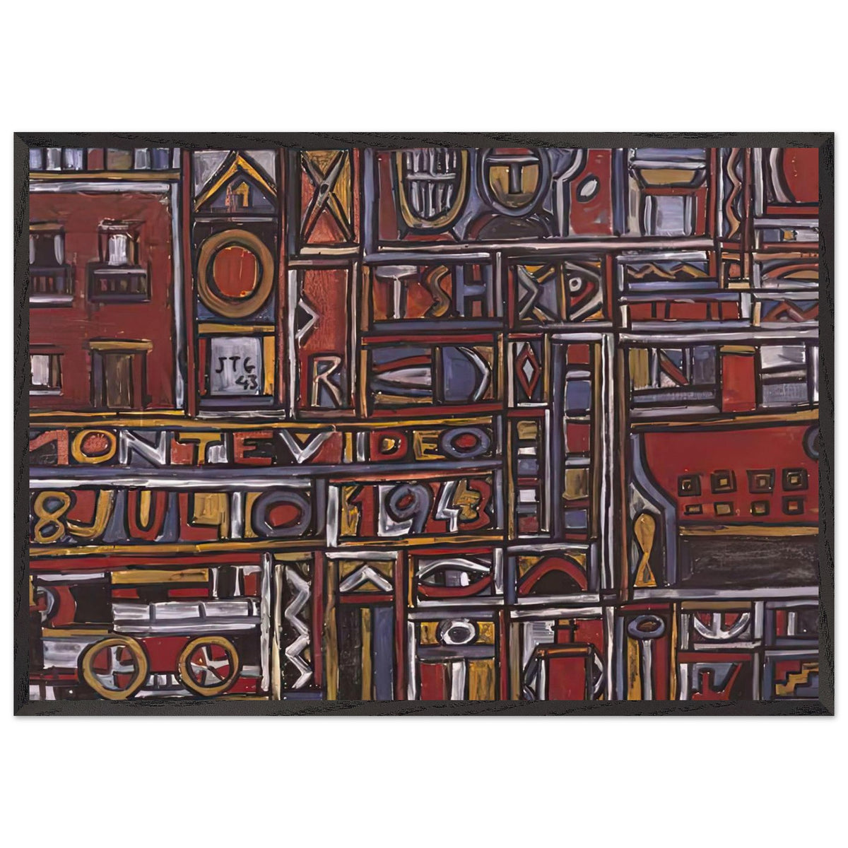 Constructive Composition by Joaquin Torres Garcia, framed poster, view 3