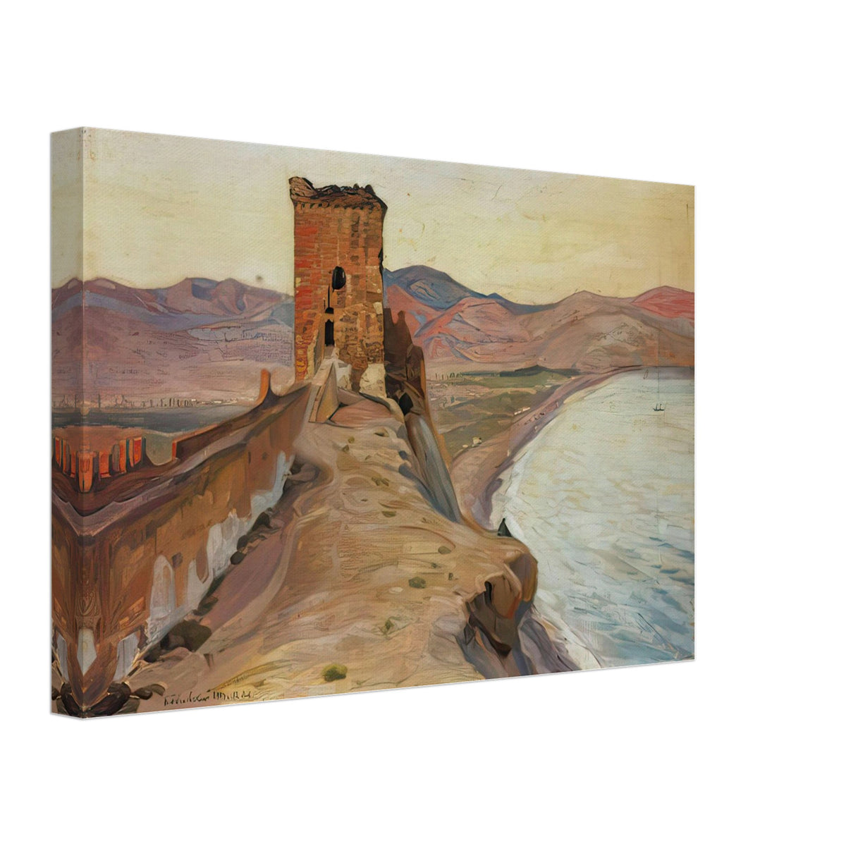 Consular Tower in Sudak by Konstantin Bogaevsky, canvas, view 2