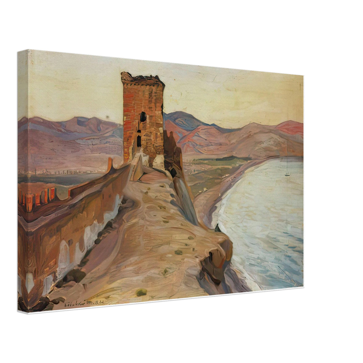 Consular Tower in Sudak by Konstantin Bogaevsky, canvas