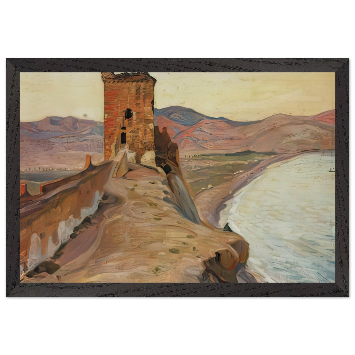 Consular Tower in Sudak by Konstantin Bogaevsky, framed poster, view 2