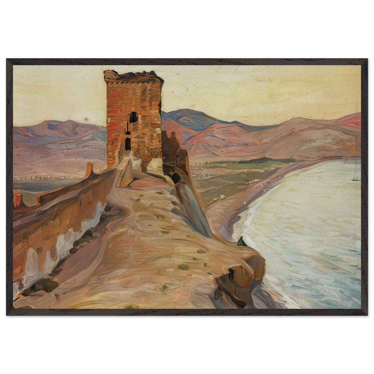 Consular Tower in Sudak by Konstantin Bogaevsky, framed poster, view 3
