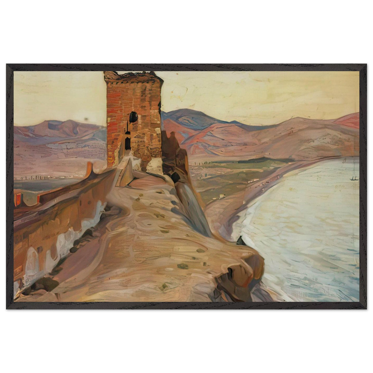 Consular Tower in Sudak by Konstantin Bogaevsky, framed poster