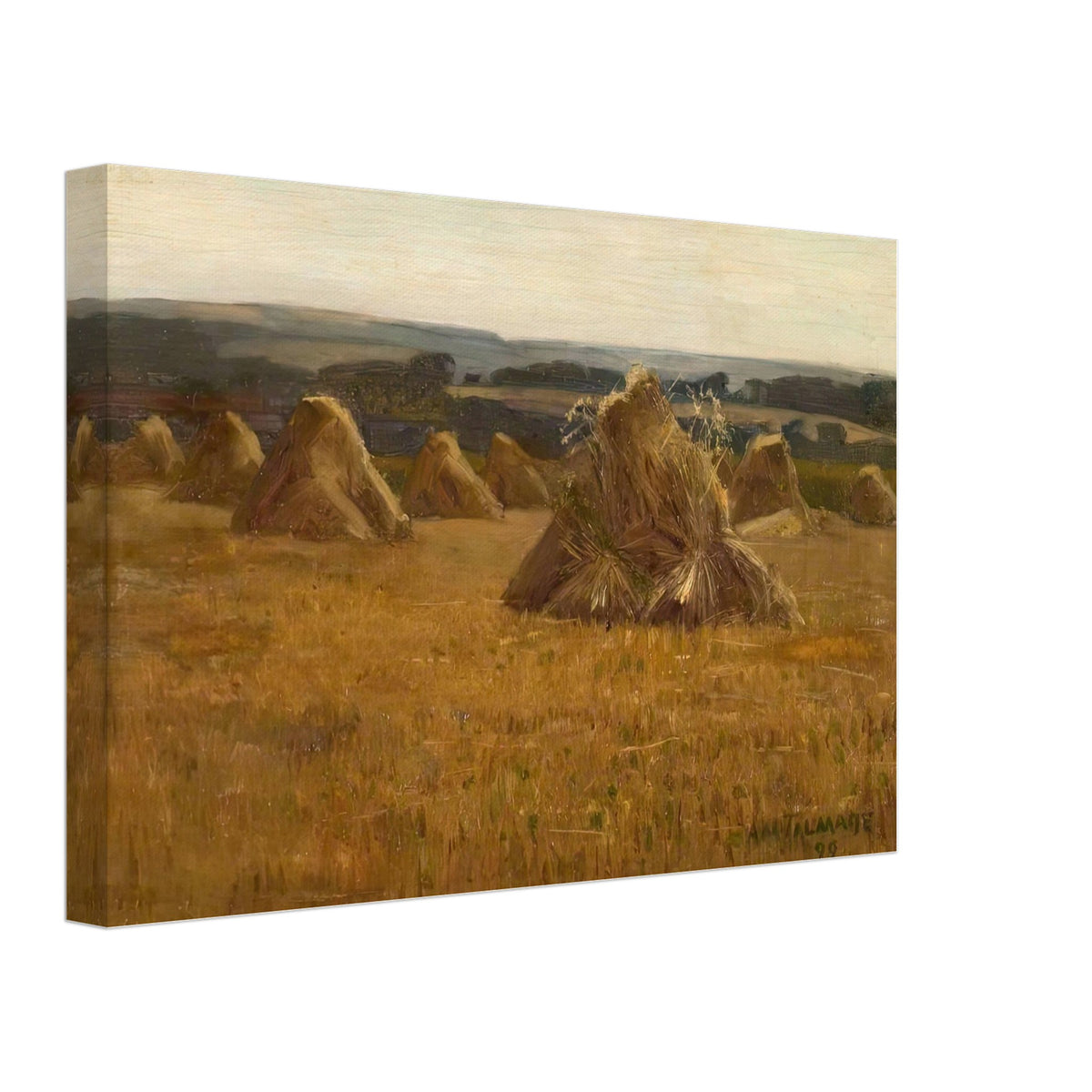 Corn Stacks by Algernon Talmage, canvas, view 2