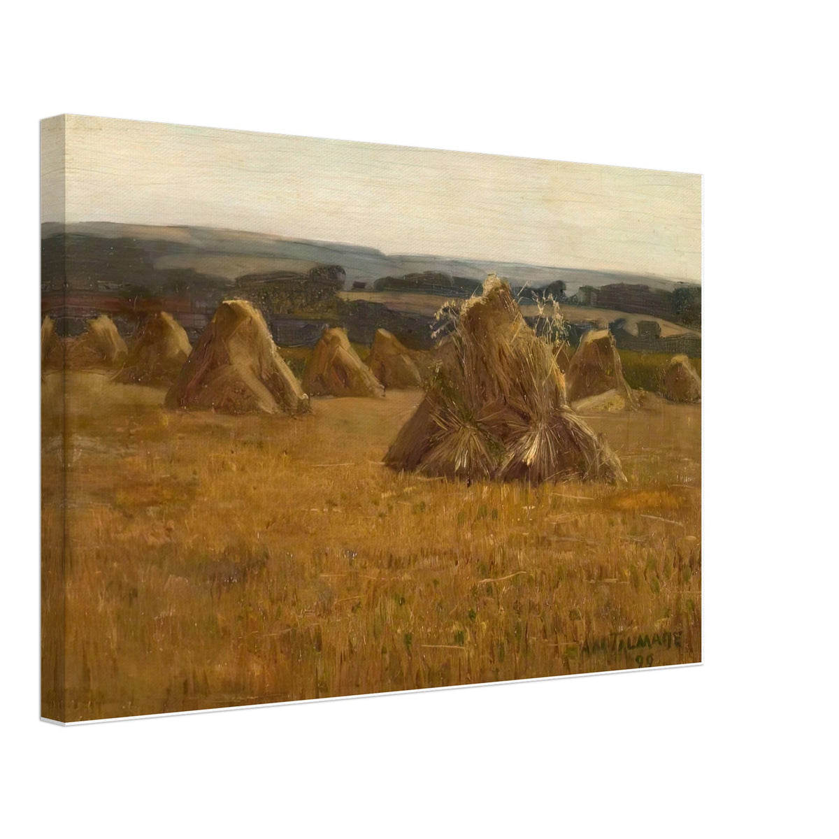 Corn Stacks by Algernon Talmage, canvas