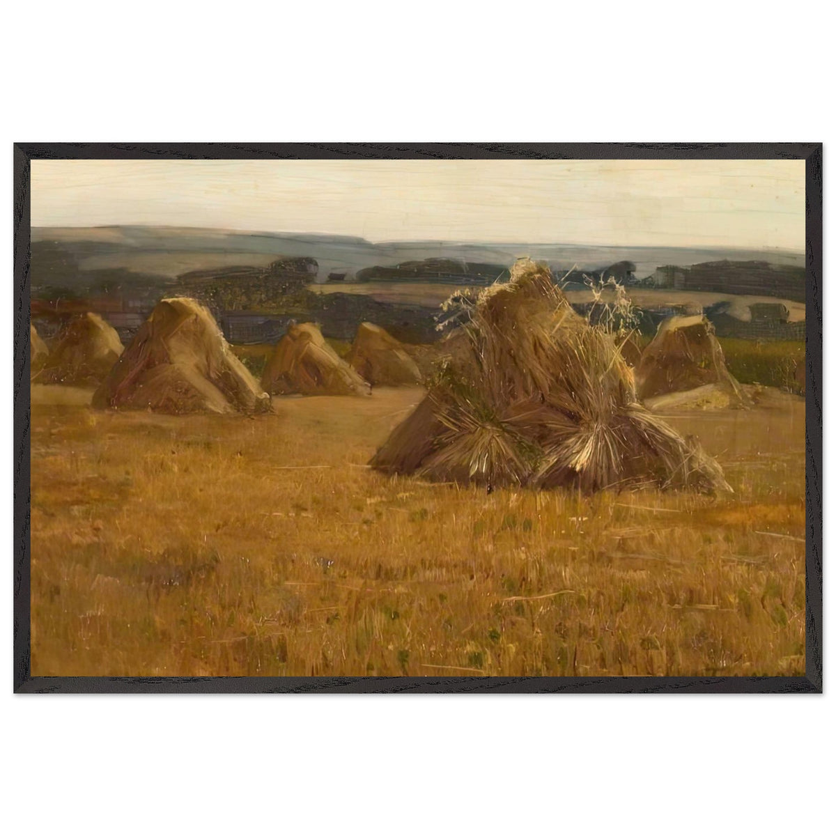 Corn Stacks by Algernon Talmage, framed poster