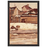 Corner of Bucharest During Winter by Constantin Artachino, framed poster, view 2
