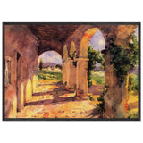Corridors of San Juan Capistrano by Benjamin Brown, framed poster, view 3