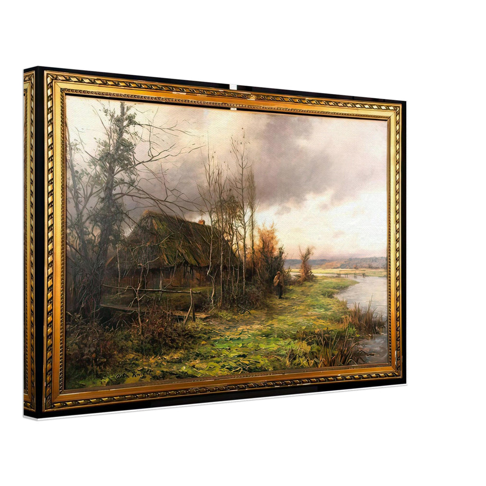 Cottage by a Stream by Louis Aston Knight, canvas