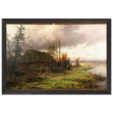 Cottage by a Stream by Louis Aston Knight, framed poster, view 2