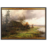 Cottage by a Stream by Louis Aston Knight, framed poster, view 3