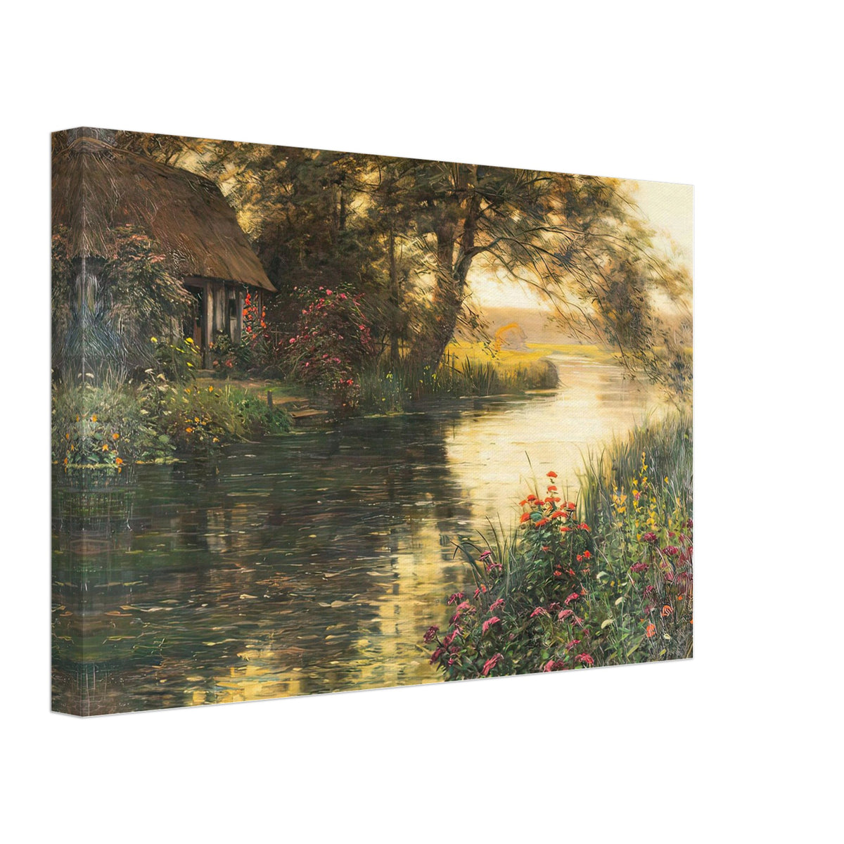 Cottage by the River by Louis Aston Knight, canvas, view 2