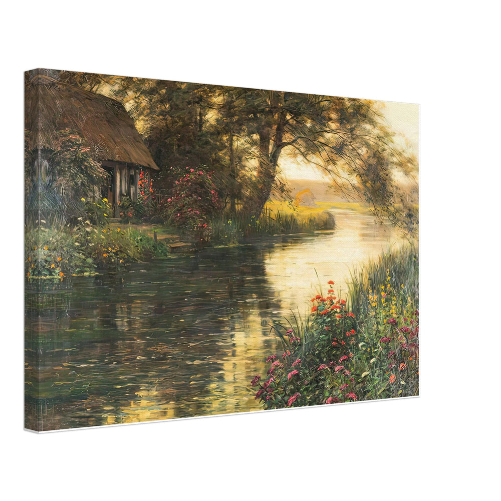 Cottage by the River by Louis Aston Knight, canvas