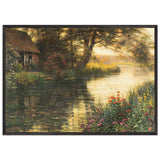 Cottage by the River by Louis Aston Knight, framed poster, view 3