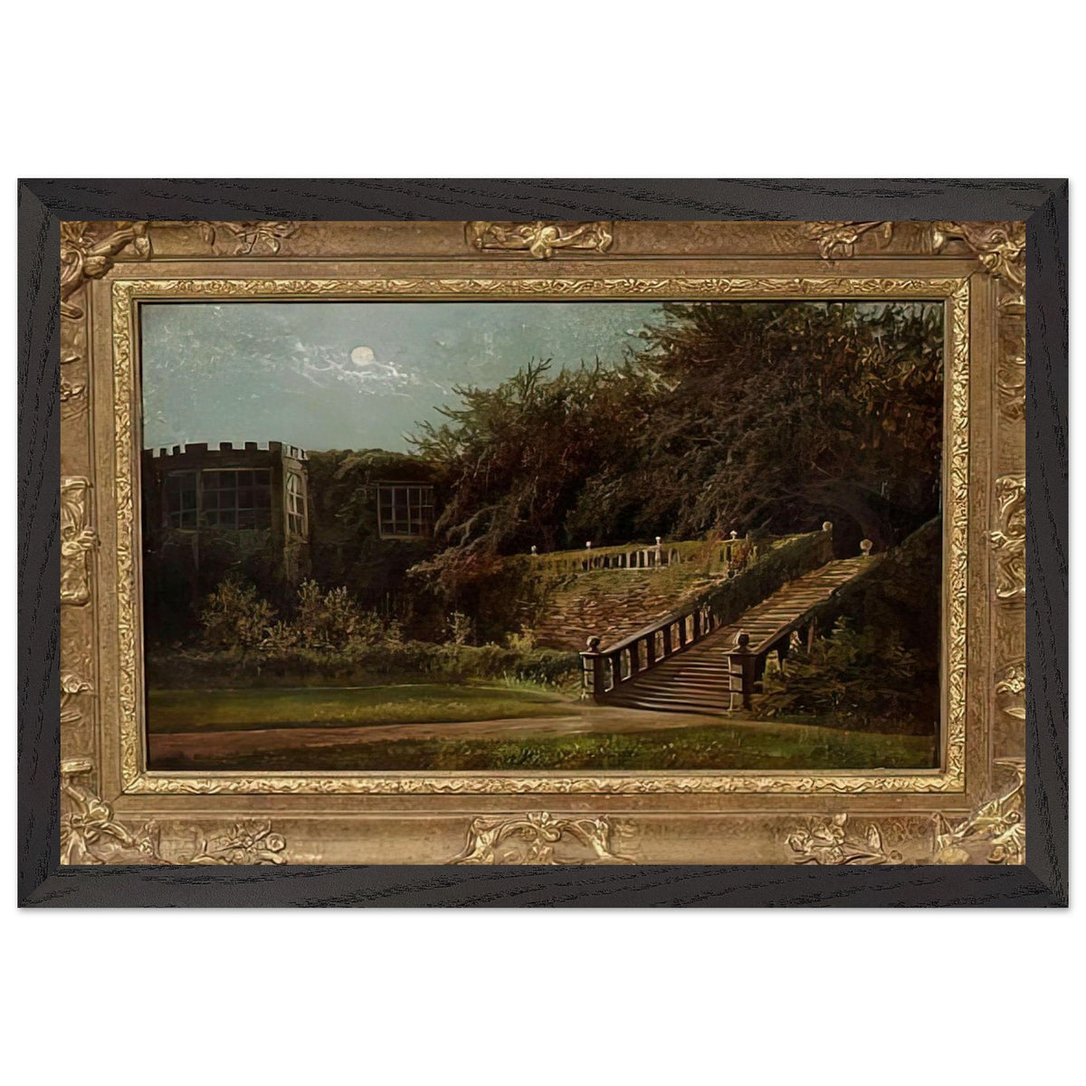 Country House and Garden by Louis Hubbard Grimshaw, framed poster, view 2