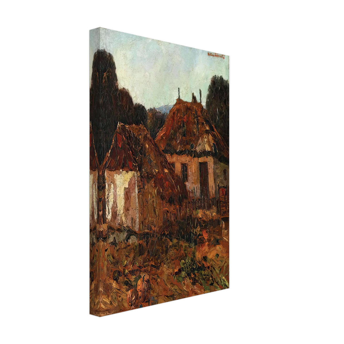 Countryside Houses by Octav Bancila, canvas, view 2
