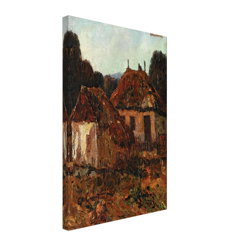Countryside Houses by Octav Bancila, canvas