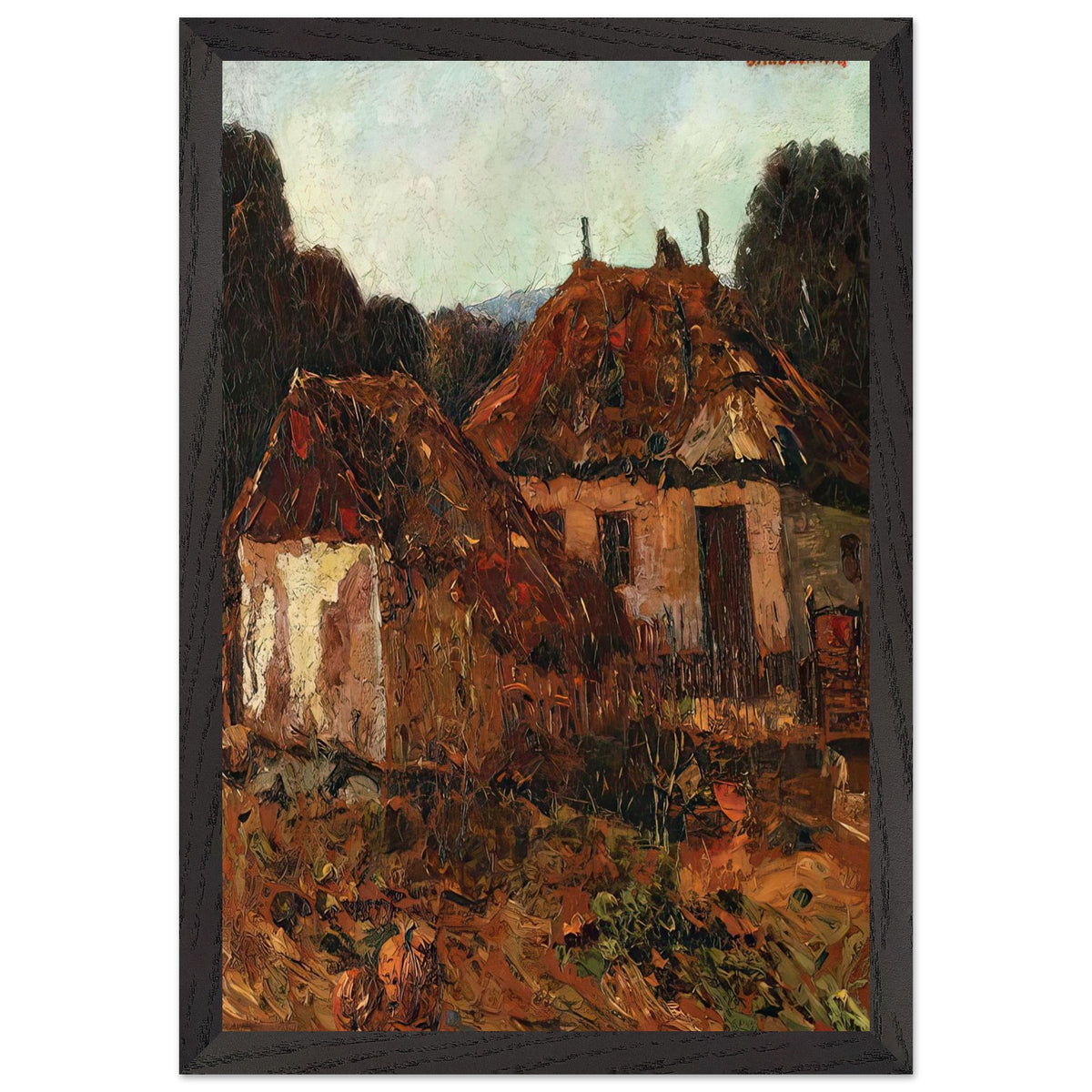 Countryside Houses by Octav Bancila, framed poster, view 2