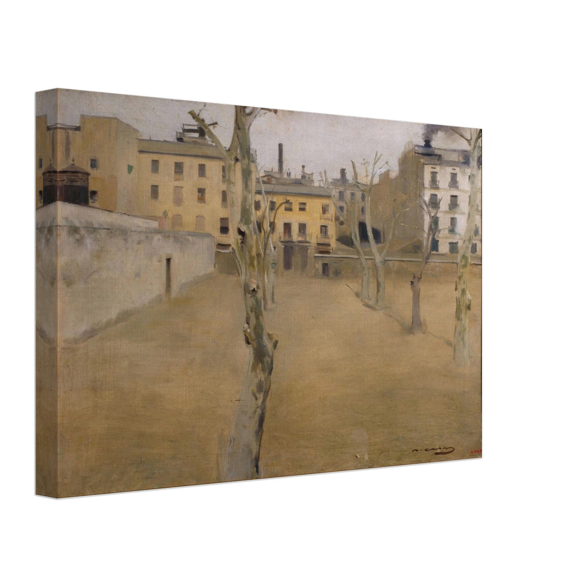 Courtyard of the Old Barcelona Prison (courtyard of the lambs) by Ramon Casas, canvas, view 2