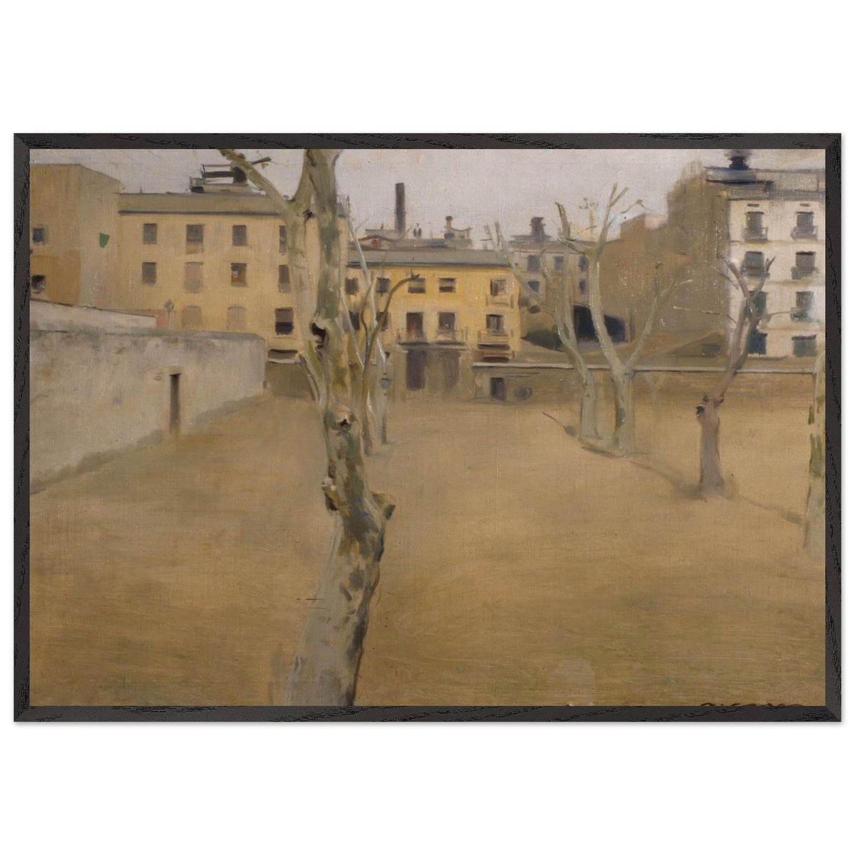 Courtyard of the Old Barcelona Prison (courtyard of the lambs) by Ramon Casas, framed poster, view 3