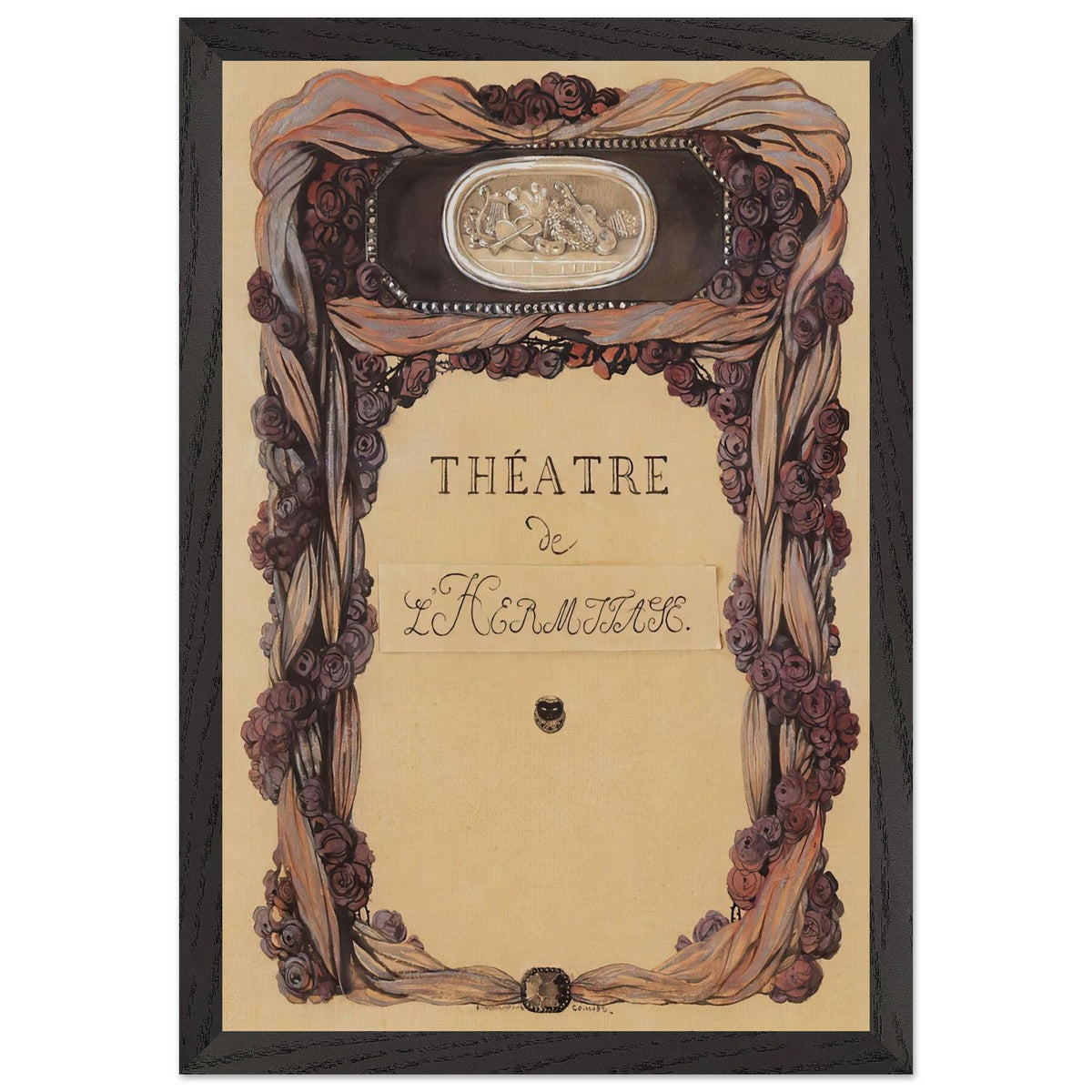 Cover of Theater Program Theatre de L Hermitage by Konstantin Somov, framed poster, view 2