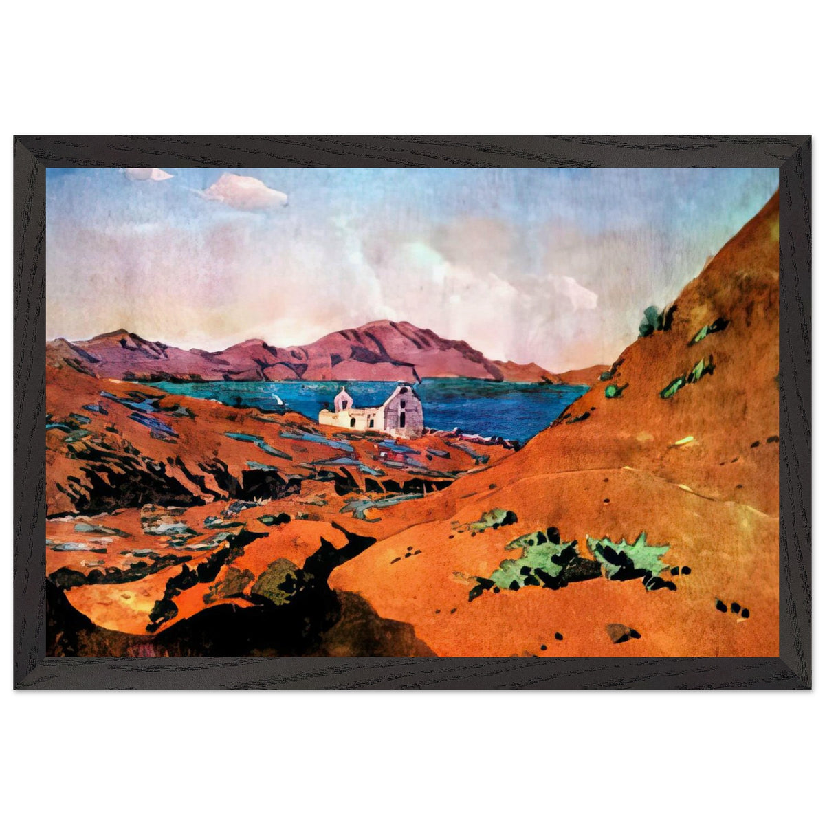 Crimea. Koktebel. Ruins of Kordon by Anna Ostroumova-Lebedeva, framed poster, view 2