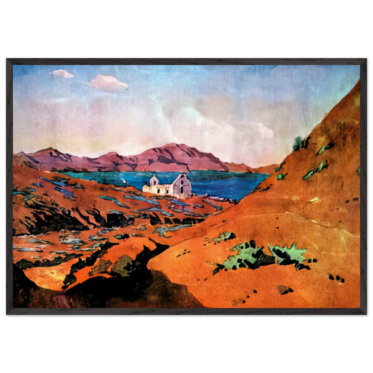 Crimea. Koktebel. Ruins of Kordon by Anna Ostroumova-Lebedeva, framed poster, view 3