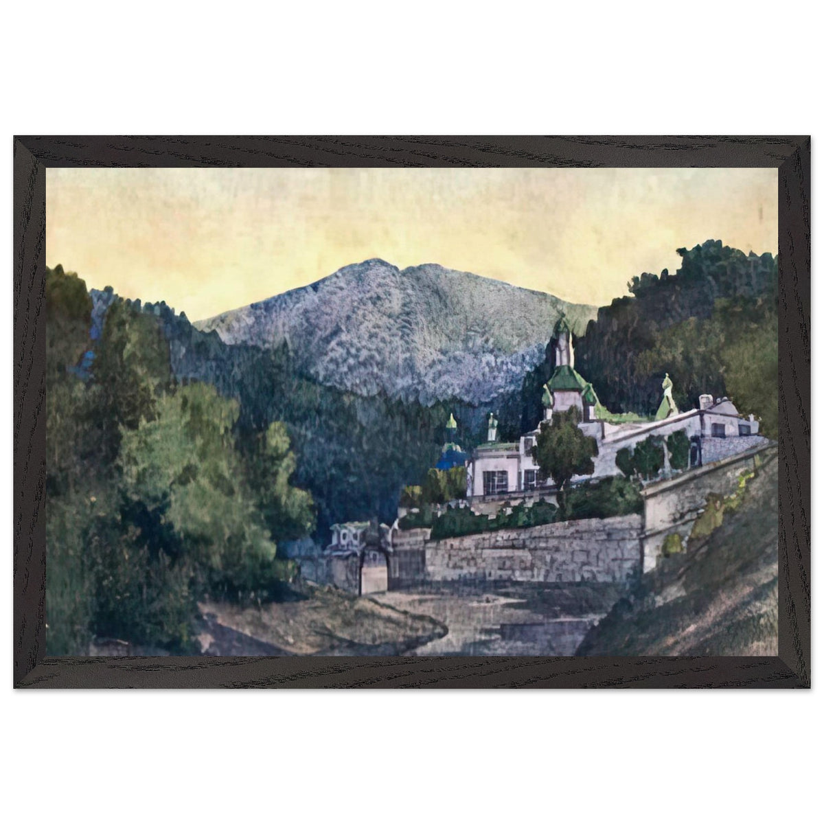 Crimea. Monastery of St. Cosmas and St.Damian by Anna Ostroumova-Lebedeva, framed poster, view 2
