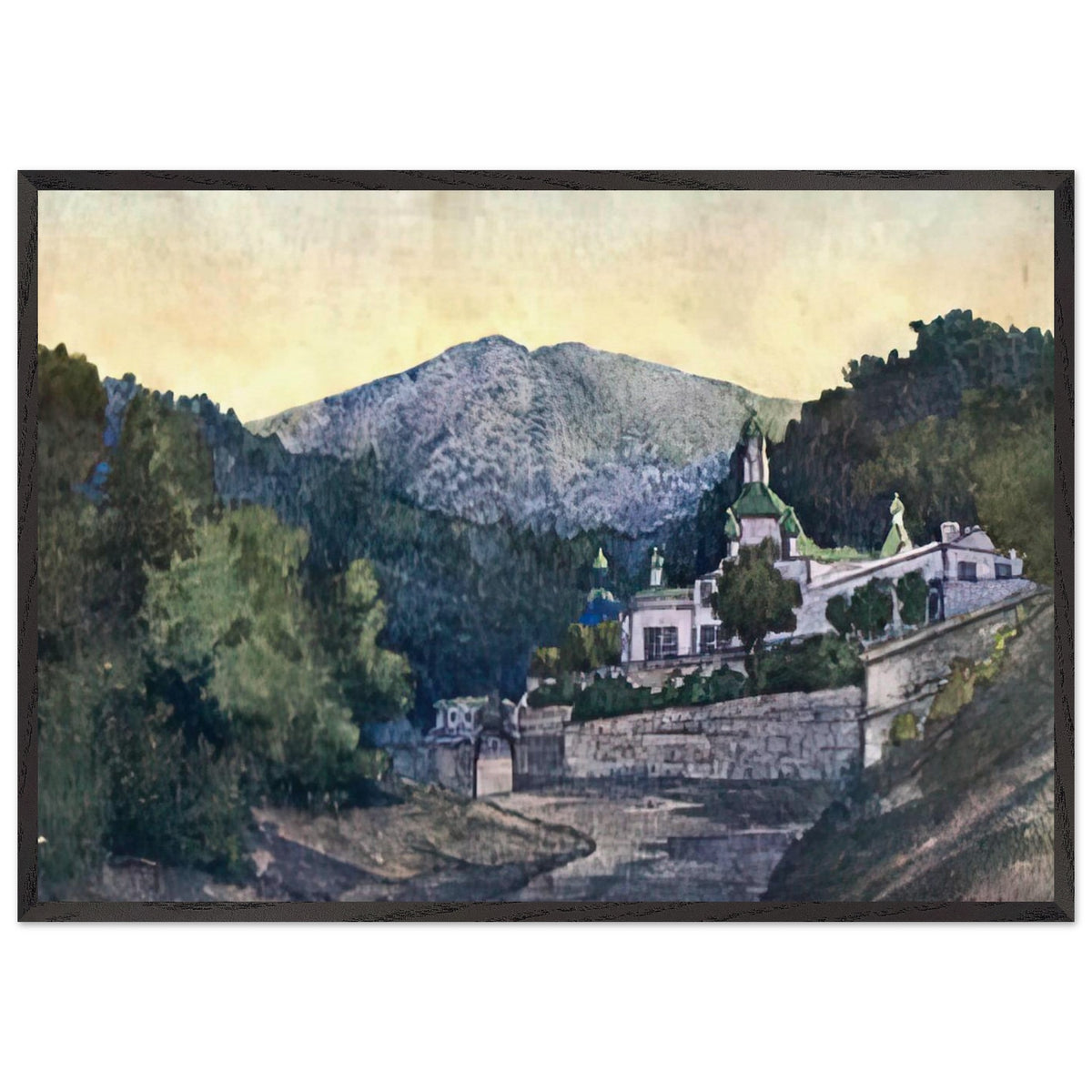 Crimea. Monastery of St. Cosmas and St.Damian by Anna Ostroumova-Lebedeva, framed poster, view 3