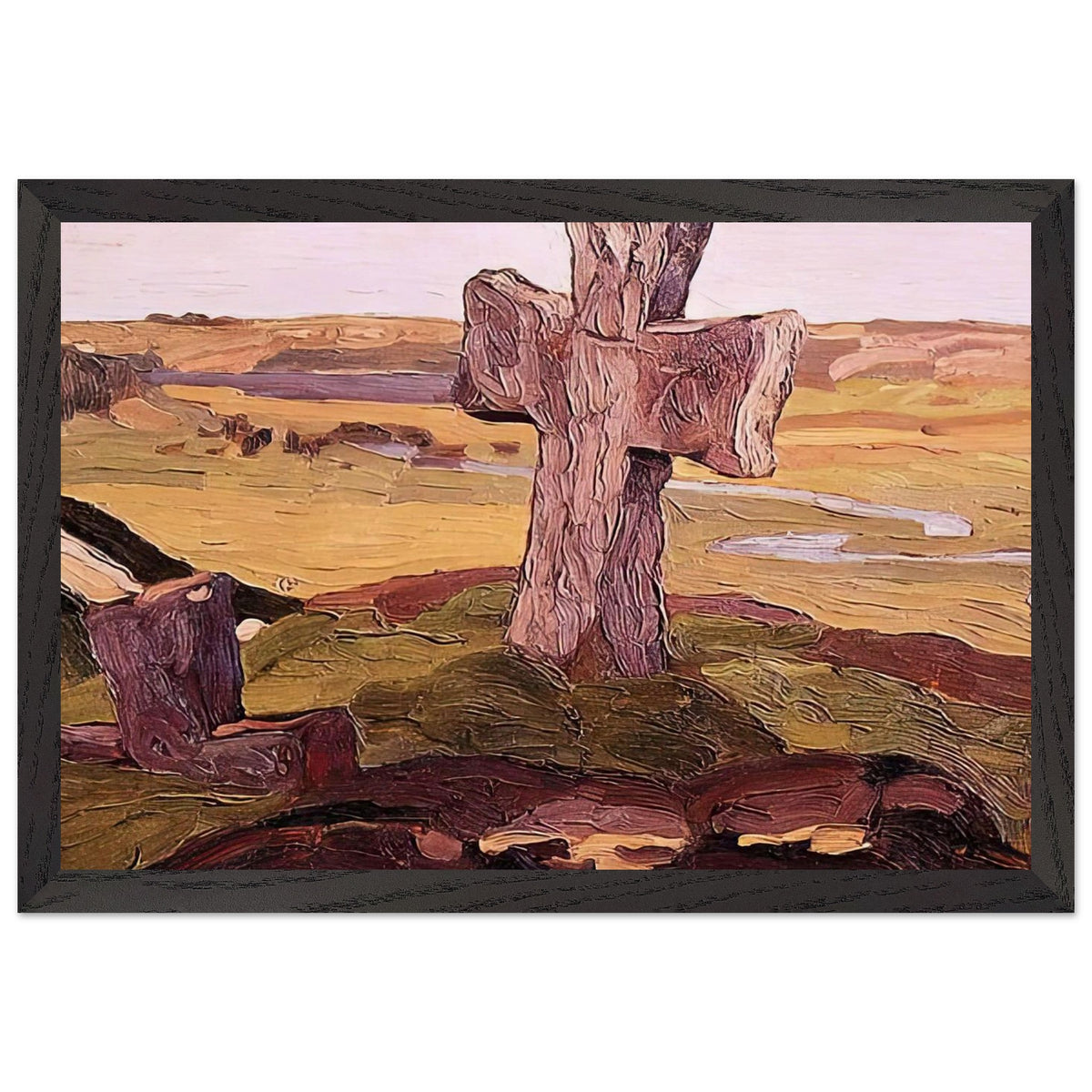 Cross on the Truvor Mound by Nicholas Roerich, framed poster, view 2