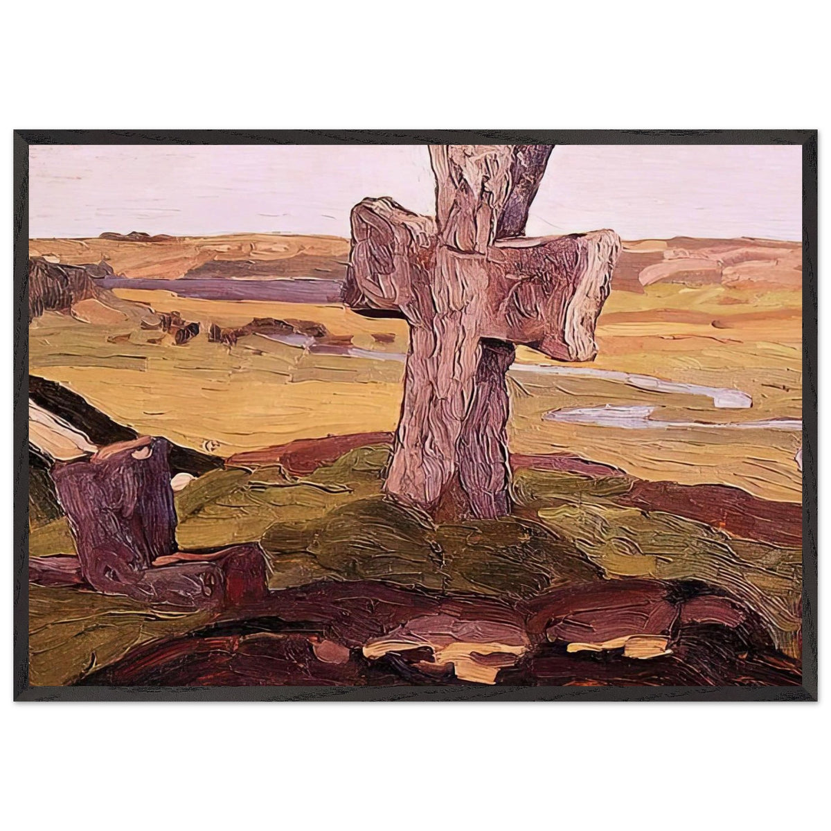 Cross on the Truvor Mound by Nicholas Roerich, framed poster, view 3
