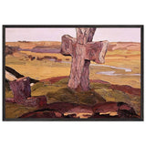 Cross on the Truvor Mound by Nicholas Roerich, framed poster