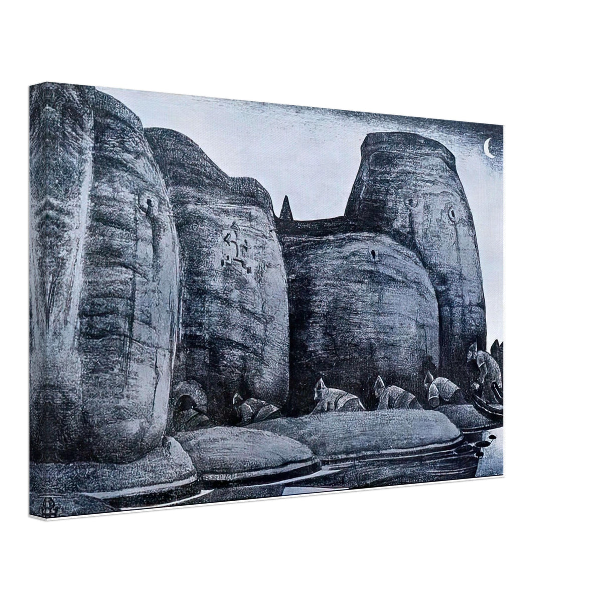 Crypt by Nicholas Roerich, canvas