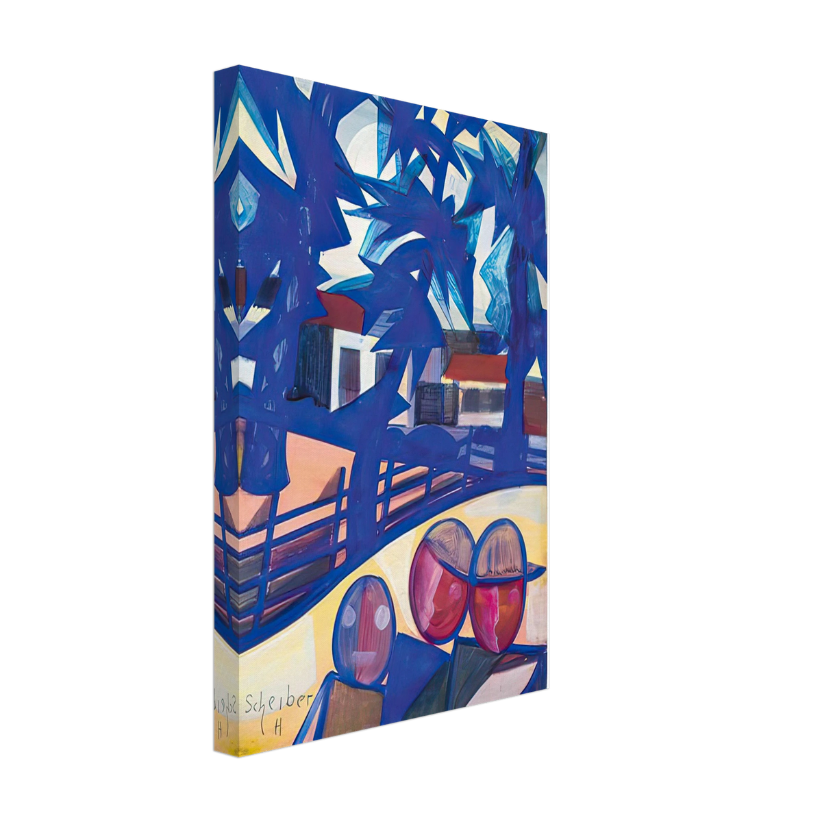 Család by Scheiber Hugó, canvas, view 2