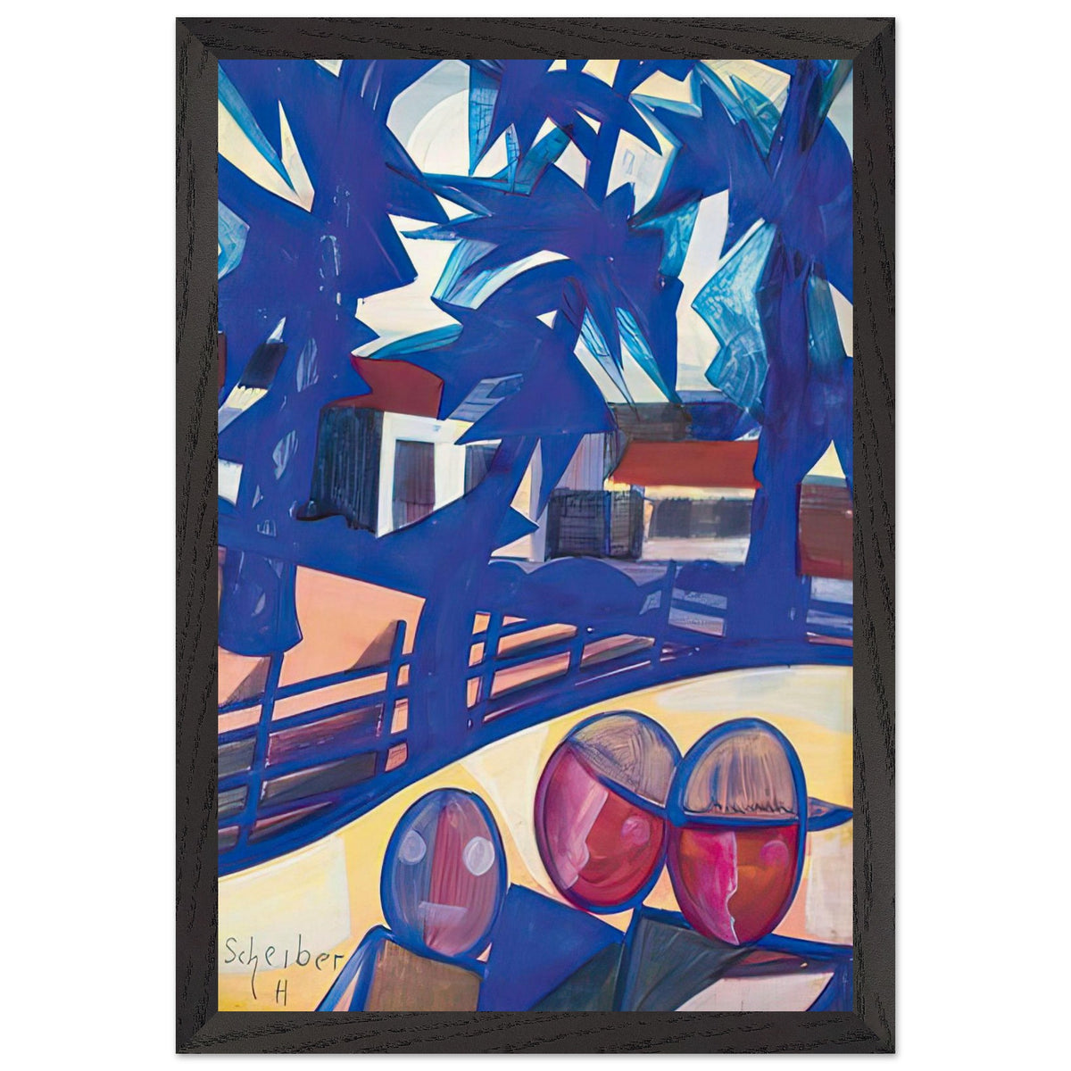 Család by Scheiber Hugó, framed poster, view 2