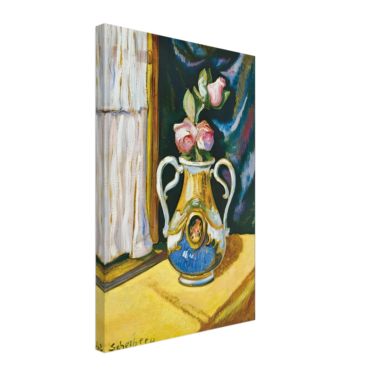 Csendélet Rózsákkal by Scheiber Hugó, canvas
