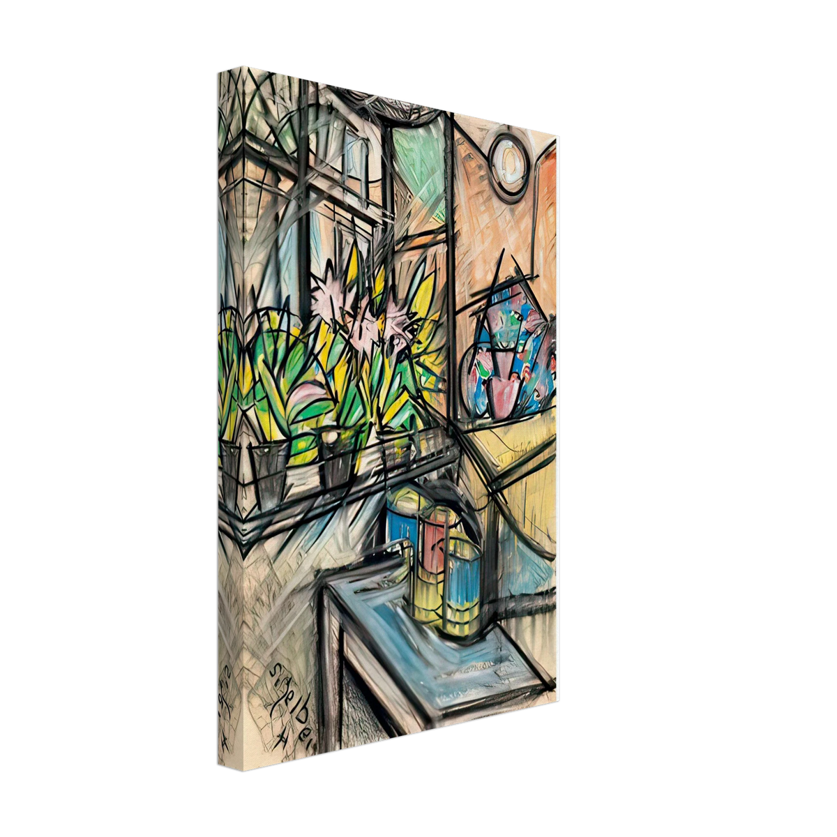Csendélet by Scheiber Hugó, canvas, view 2