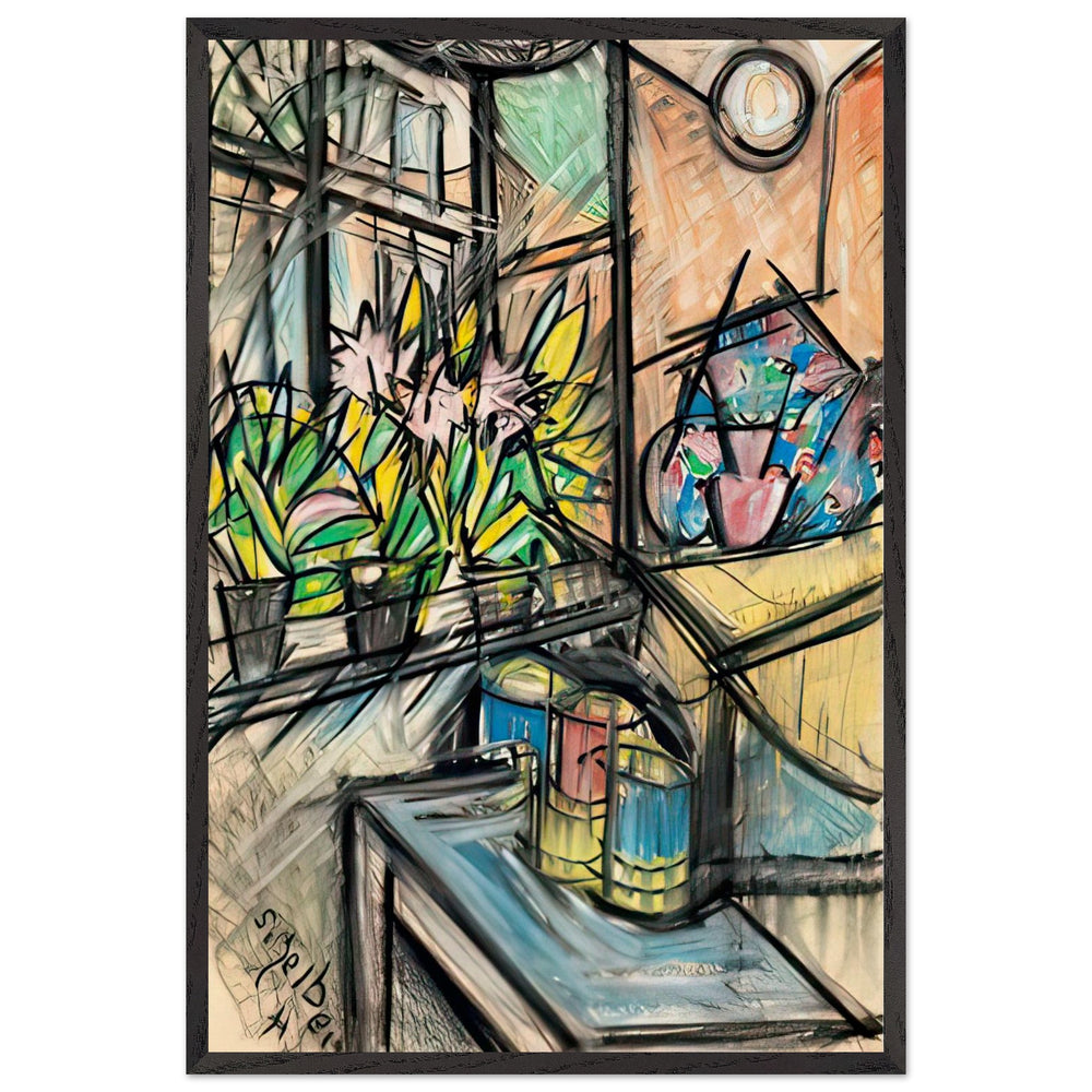Csendélet by Scheiber Hugó, framed poster