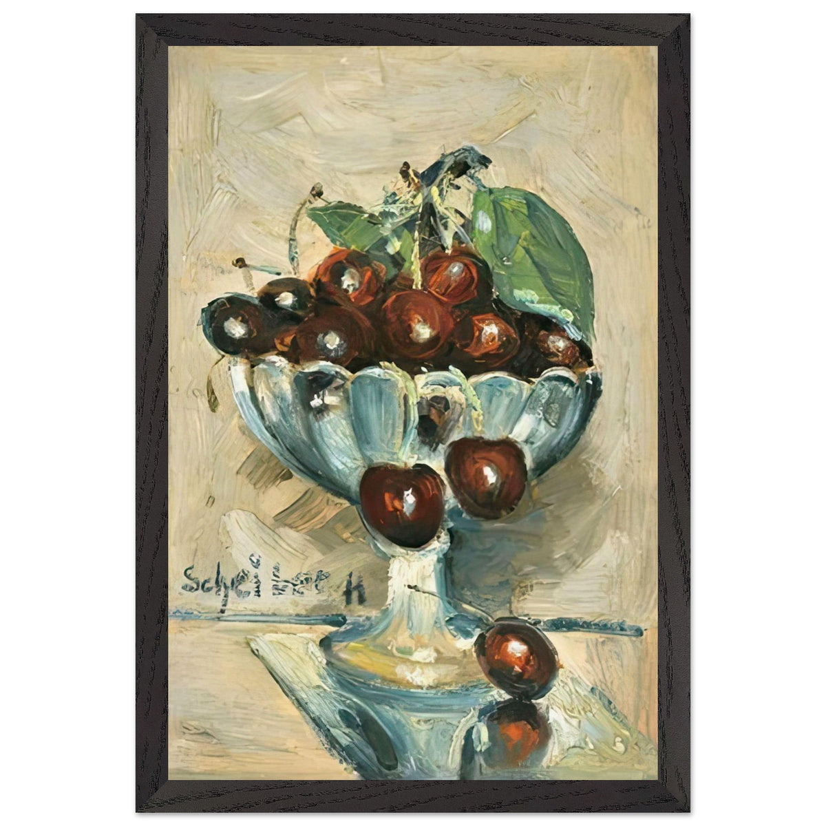 Cseresznye Kehyely by Scheiber Hugó, framed poster, view 2