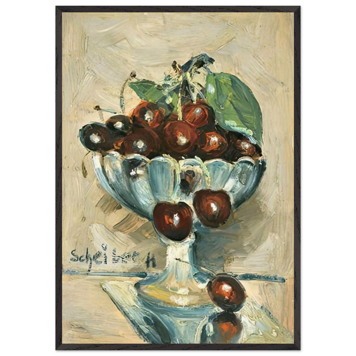 Cseresznye Kehyely by Scheiber Hugó, framed poster, view 3