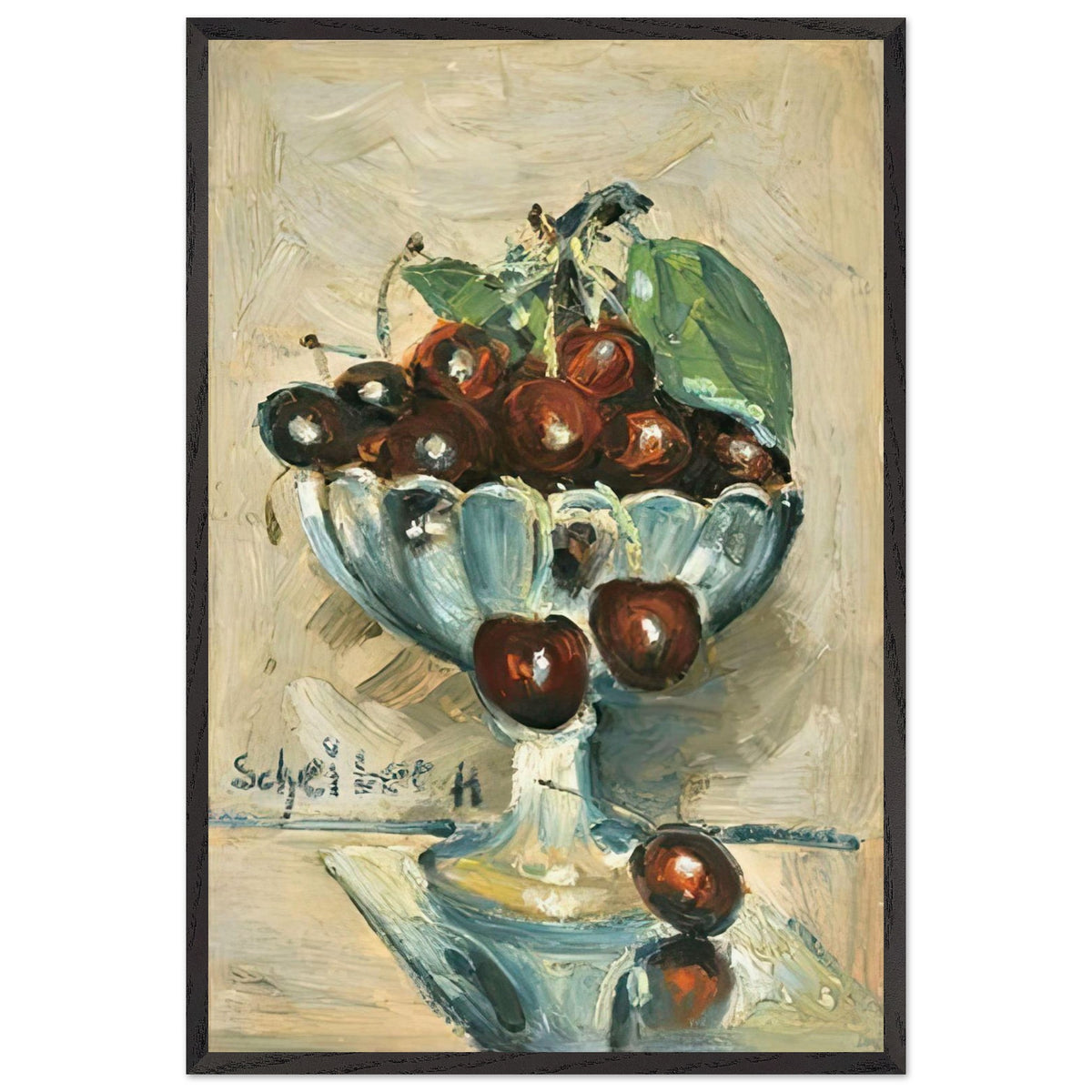 Cseresznye Kehyely by Scheiber Hugó, framed poster