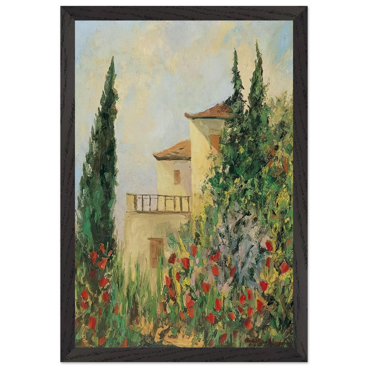 Cypress-House by Thalia Flora-Karavia, framed poster, view 2